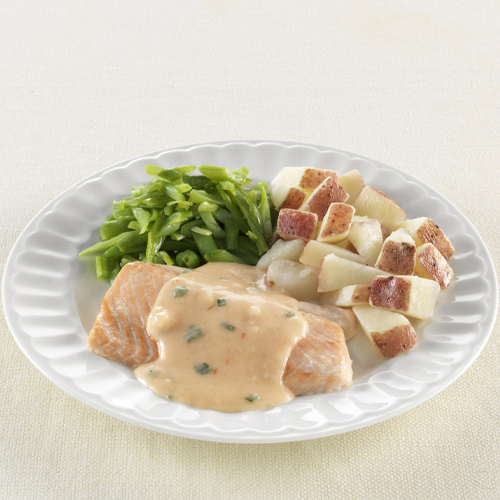 Image of Salmon in Seafood Cream Sauce