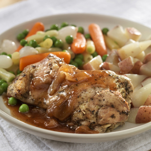 Image of Chicken Thigh with Rich Onion Gravy