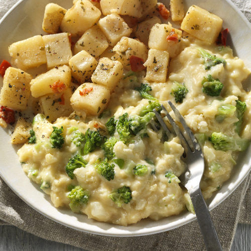 Image of Cauliflower and Broccoli Cheese Casserole